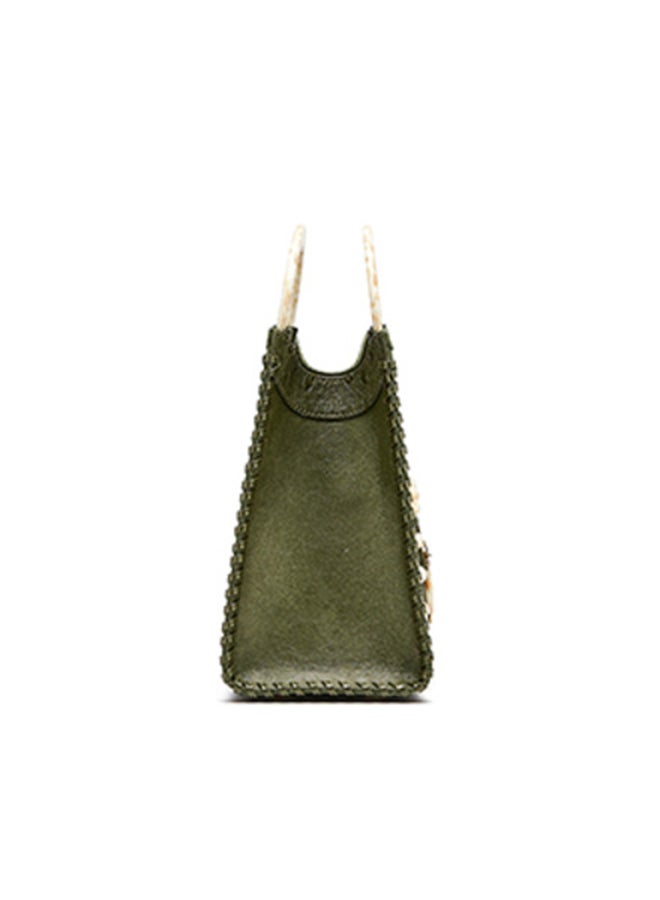 Grain De Beaute Catena Satchel Bag Khaki - Image 3