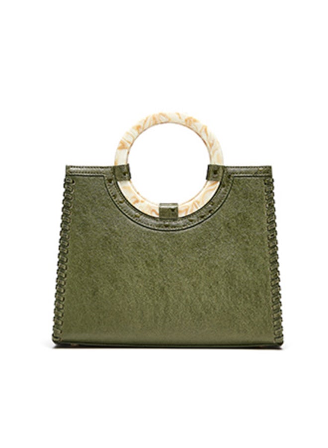 Grain De Beaute Catena Satchel Bag Khaki - Image 2