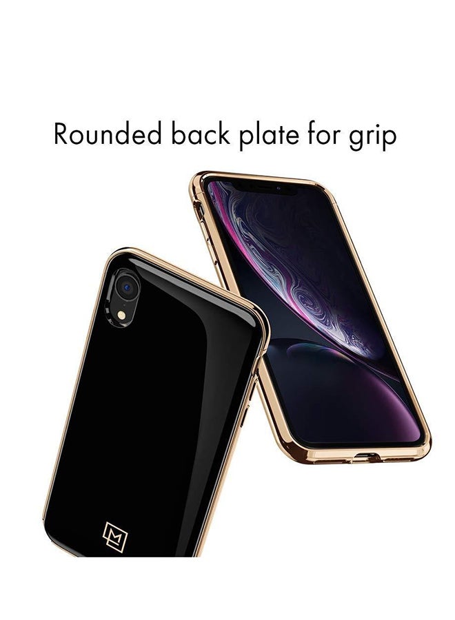 Spigen - La Manon Etui Protective Case Cover For Apple iPhone XR Gold/Black - Image 1