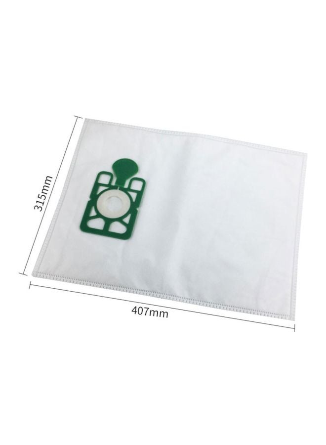 10-Piece Replacement Vacuum Cleaner Dust Bags White/Green 407x315cm - Image 2