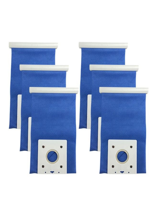 6-Piece Dust Bags Spare Parts Blue/White 28.5x1.2x17.1cm - Image 1