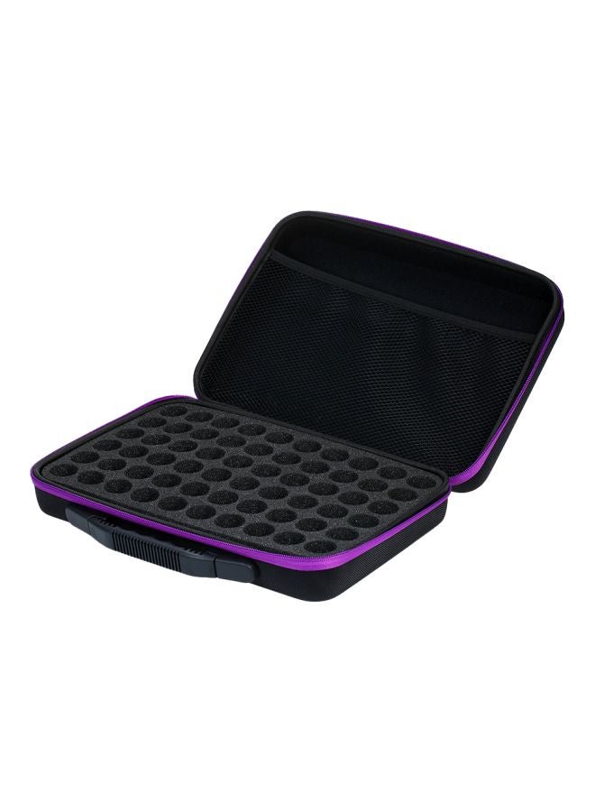 60-Slots Small Bottle Storage Organizer Box Black/Purple 32X8.5X22.5cm  - Image 1