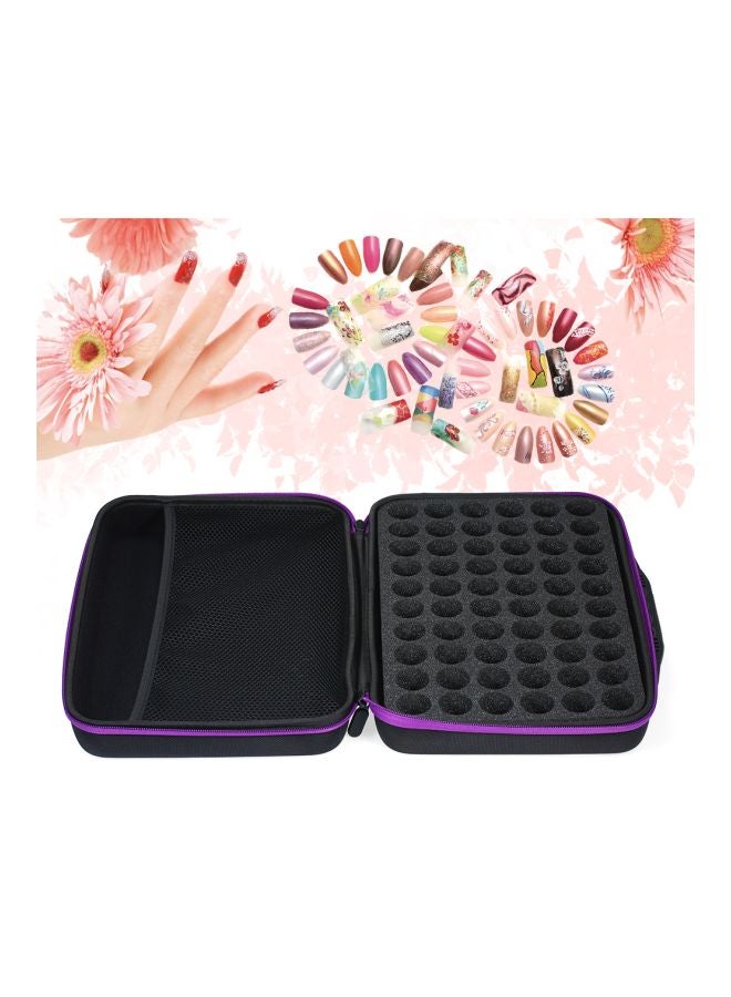 60-Slots Small Bottle Storage Organizer Box Black/Purple 32X8.5X22.5cm  - Image 3