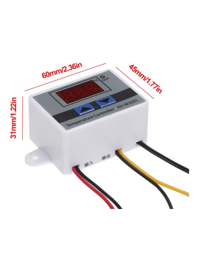 Generic - Digital Microcomputer Temperature Controller White/Grey/Red 60x45x31mm - Image 1