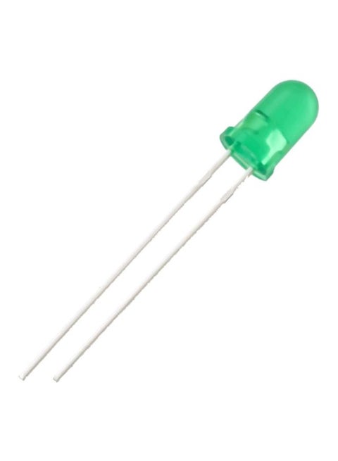 Pack Of 5 LED Diode Green/Silver