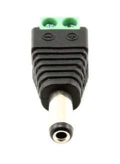 Arduino Male DC Power Adapter To Screw Terminal Block Black/Chrome/Green  - Image 1