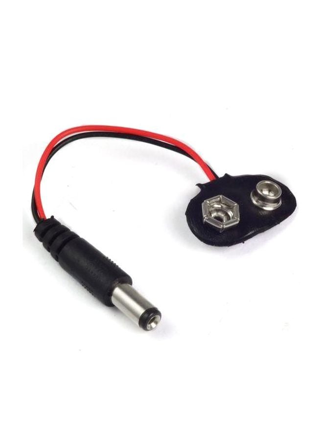 Arduino - Male DC Plug Battery Cap Cable Black/Red - Image 1