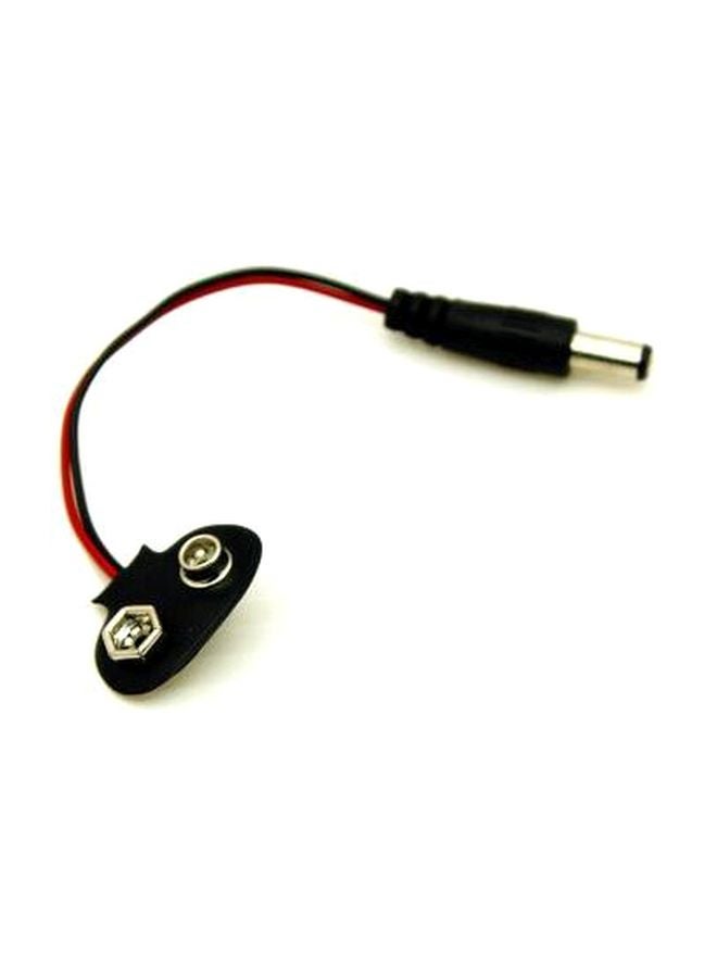 Arduino - Male DC Plug Battery Cap Cable Black/Red - Image 1