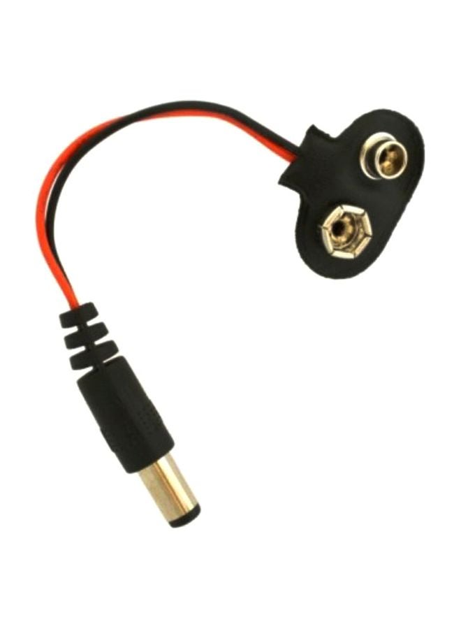 Arduino - Male DC Plug Battery Cap Cable Black/Red - Image 1