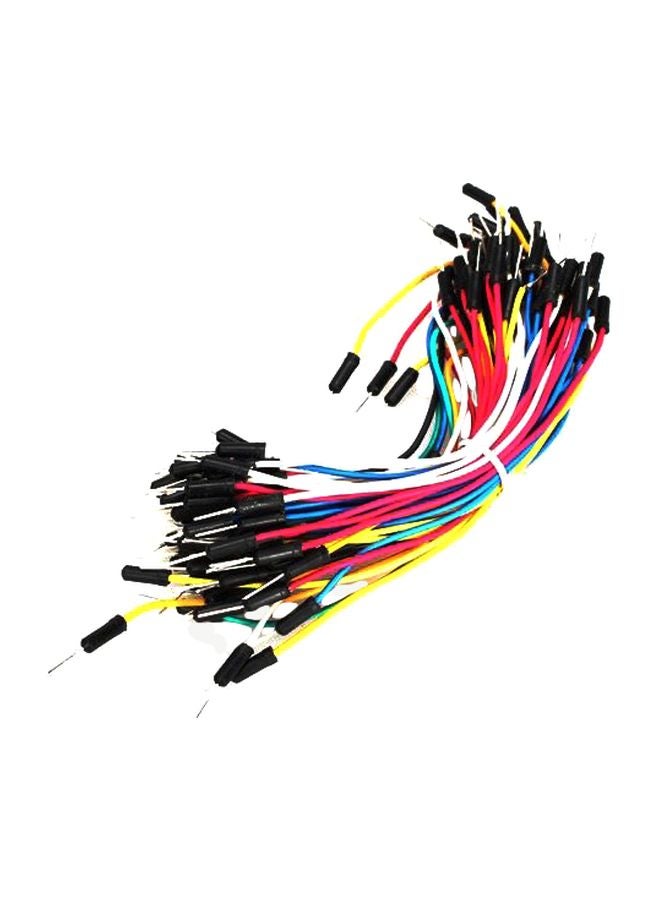 60-Piece Jumpers Cable Wire Kit Red/Yellow/White  - Image 1