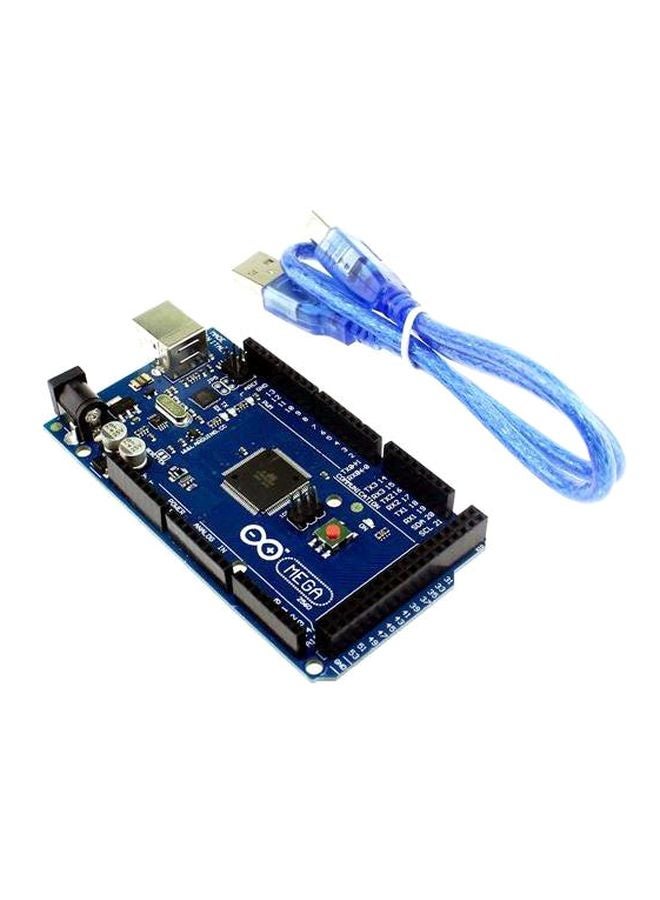 Arduino - Mega 2560 Plus With USB Cable For Arduino Blue/Black/Silver - Image 1