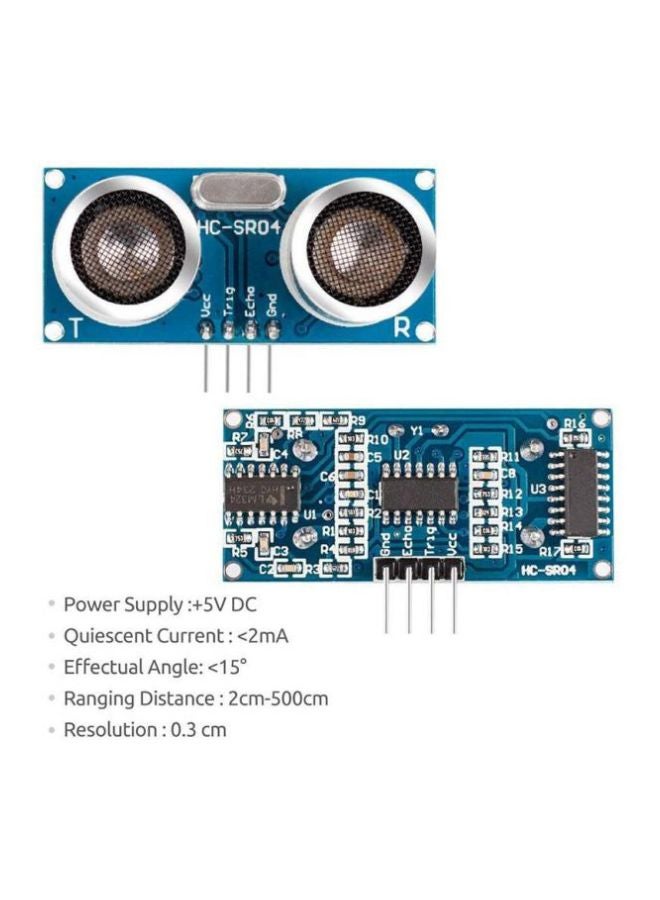 Generic - Ultrasonic Distance Sensor For Arduino Blue/Silver - Image 1