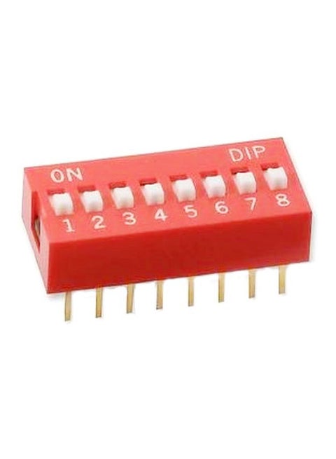 8-Way DIP Switch Red/White/Gold