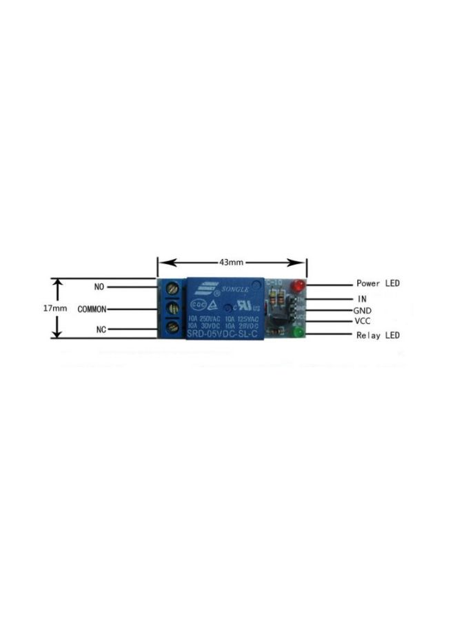 Single Channel Relay Module Blue - Image 2