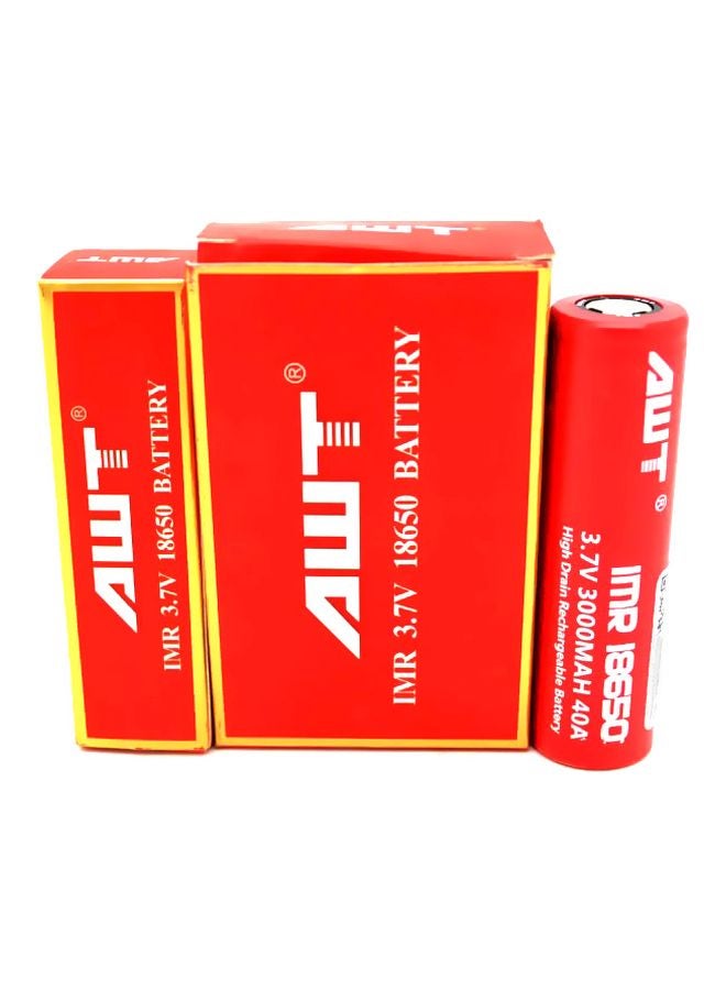 2-Piece Rechargeable Battery Red/White  - Image 1