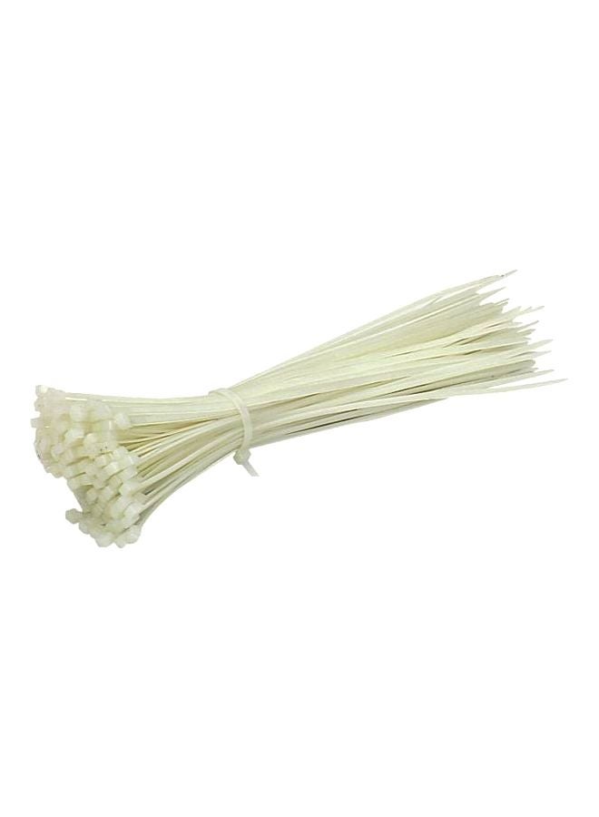 100-Piece Cable Tie White 3 x 200mm 