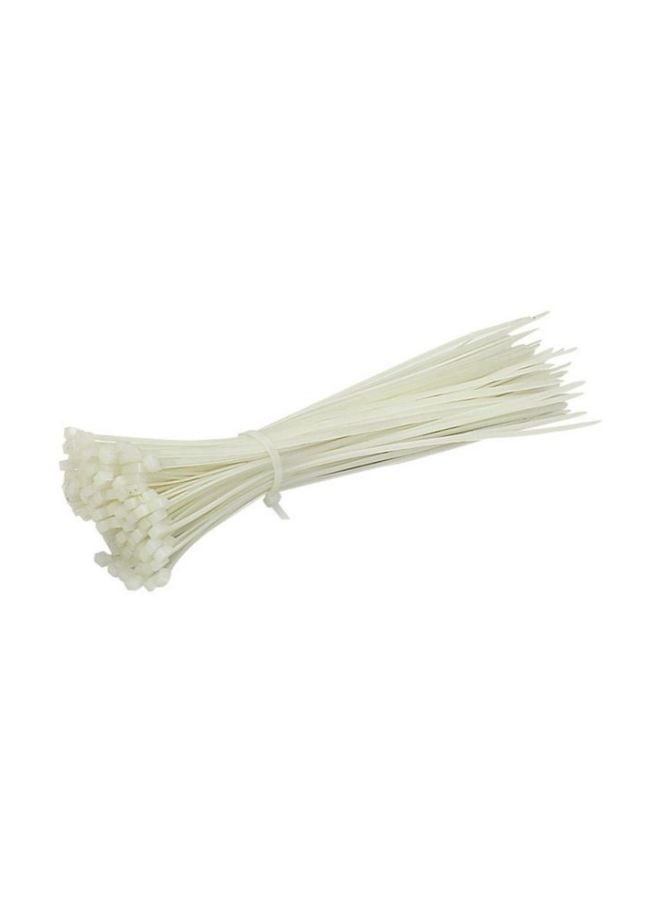 100-Piece Cable Tie White 