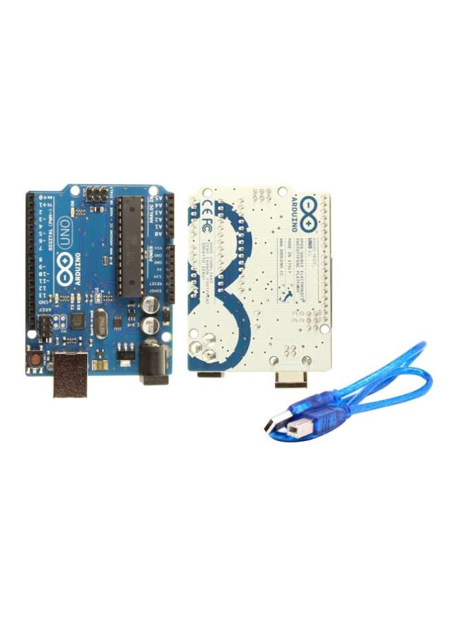 Arduino - UNO R3 Microcontroller Graphic Cards Silver/Blue - Image 1