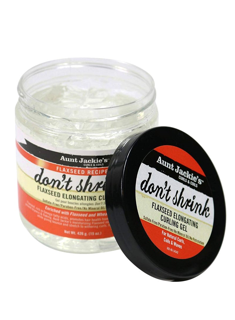 Aunt Jackie's Dont Shrink Flaxseed Elongating Curling Gel Clear  - Image 1