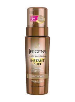 Jergens Natural Glow Instant Sunless Tanning Mousse Light Bronze  - Image 1