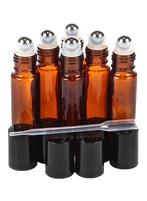 6-Piece Roll-On Bottle Set With Dropper Multicolour