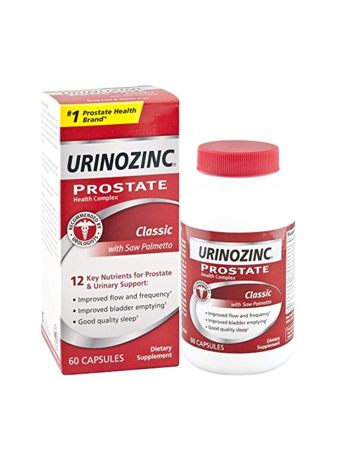 Urinozinc - Prostate Health Complex Classic Formula Dietary Supplement - 60 Capsules - Image 1