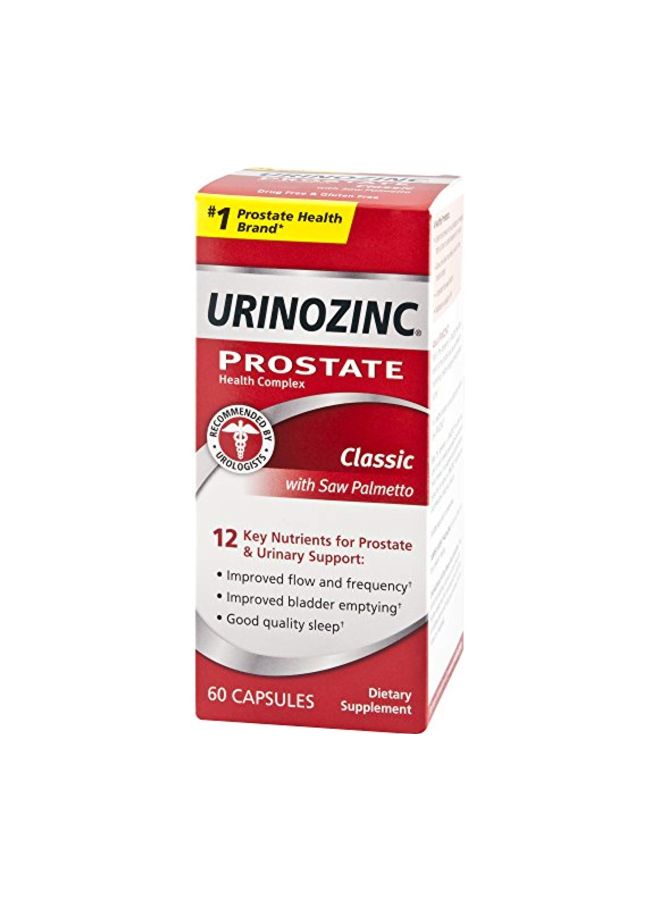 Urinozinc - Prostate Health Complex Classic Formula Dietary Supplement - 60 Capsules - Image 1