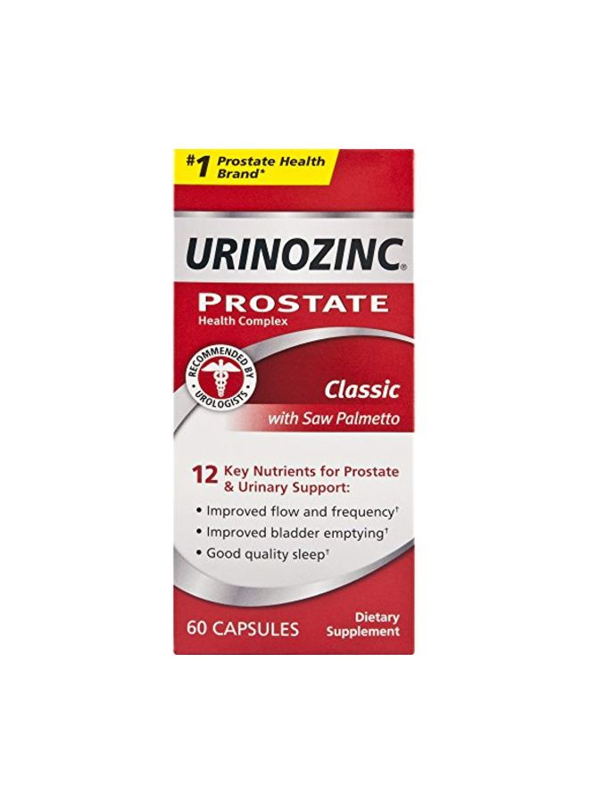 Urinozinc - Prostate Health Complex Classic Formula Dietary Supplement - 60 Capsules - Image 1