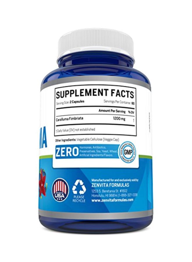 ZenVita Formulas - Maximum Strength Natural Supplement With Pure Caralluma Fimbriata Extract - 120 Caplets - Image 1