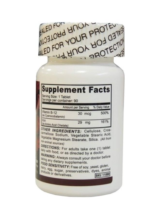 Deva Nutrition Vegan Chelated Iron Supplement 29mg - 90 Tablets - Image 3