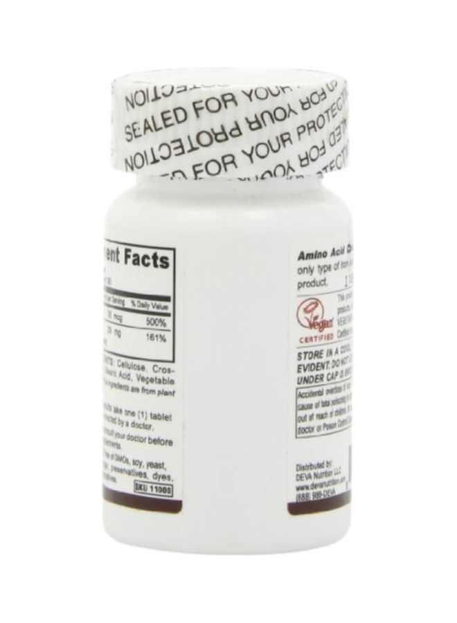 Deva Nutrition Vegan Chelated Iron Supplement 29mg - 90 Tablets - Image 4