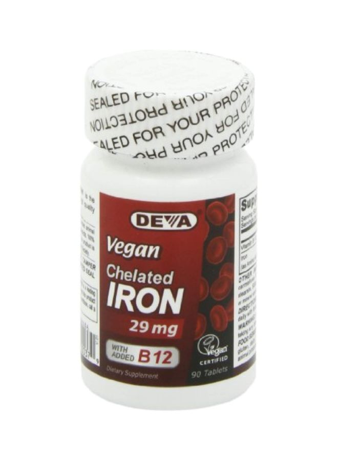 Deva Nutrition Vegan Chelated Iron Supplement 29mg - 90 Tablets - Image 5