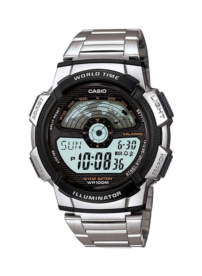 CASIO Men's Youth Digital Watch AE-1100WD-1AV Silver  - Image 1