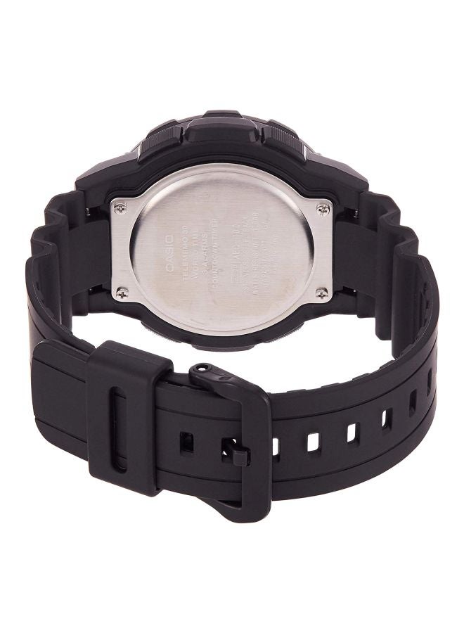 كاسيو ساعة يد بعقارب/ رقمية، مقاومة للماء، طراز AEQ-100W-1BVDF men - Image 2