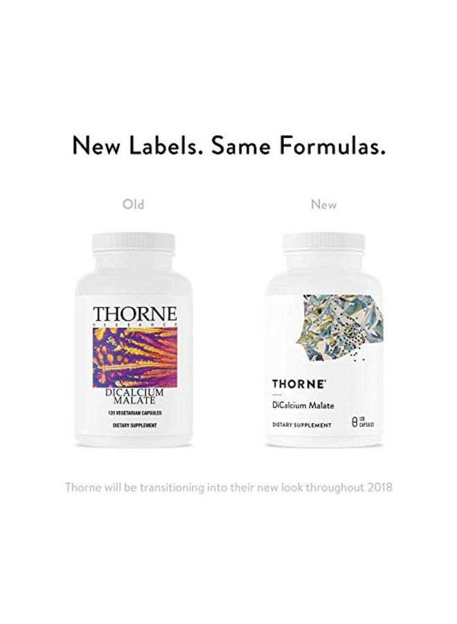 Thorne Research Dicalcium Malate Calcium Supplement - 120 Capsules - Image 3