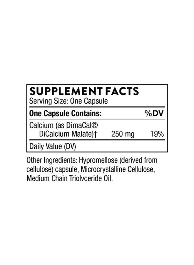 Thorne Research Dicalcium Malate Calcium Supplement - 120 Capsules - Image 2