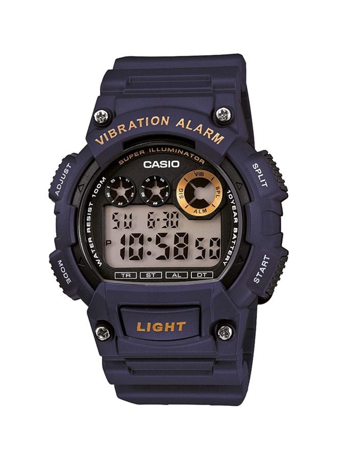 كاسيو ساعة يوث رقمية ومقاومة للماء طراز W-735H-2AVDF - 51 مم - أزرق للرجال - Image 1