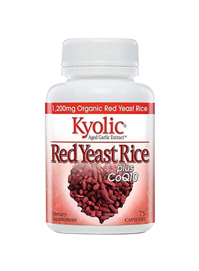 kyolic Red Yeast Rice 1200mg Dietary Supplement - 75 Capsules - Image 1