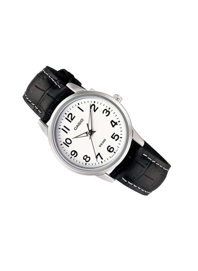 كاسيو ساعة يد إنتايسر بعقارب وسوار من الجلد طراز LTP-1303L-7BVDF للرجال - Image 3