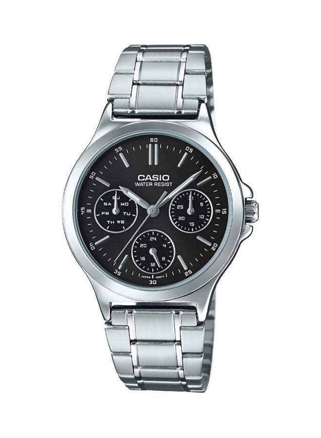 CASIO - Women's Enticer Analog Watch LTP-V300D-1AUDF - 34 mm - Silver - Image 1