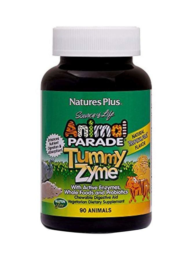 Natures Plus Animal Parade Chewable Digestive Aid - Tropical Fruit Flavour - 90 Chewable - Image 1