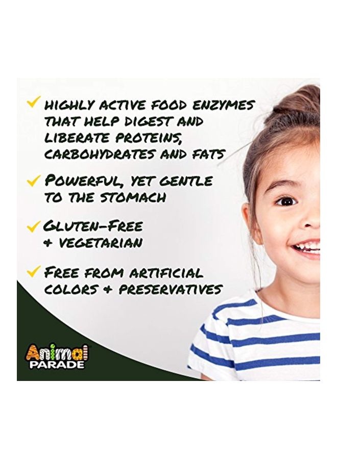 Natures Plus Animal Parade Chewable Digestive Aid - Tropical Fruit Flavour - 90 Chewable - Image 5