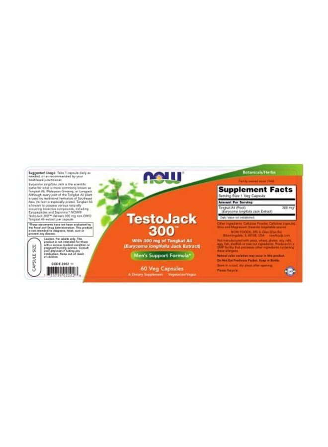 TestoJack 300mg Dietary Supplement - 60 Veg Capsules - v1575014150/N32400558A_2