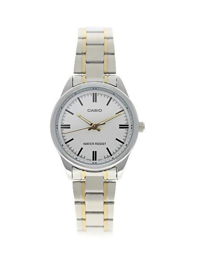 CASIO Women's Water Resistant Analog Watch LTP-V005SG-7AUDF - 30 mm - Silver/Gold  - Image 1