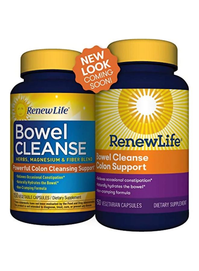 Renew Life - Bowel Cleanse Colon Support Dietary Supplement - 150 Vegetarian Capsules - Image 1