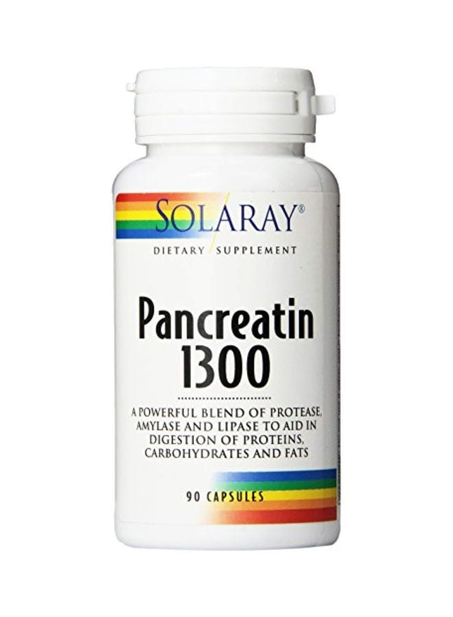 SOLARAY Pancreatin Supplement 1300mg - 90 Caplets - Image 1