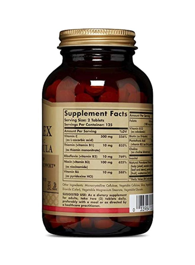 Solgar B-Complex With Vitamin C Stress Formula - 250 Tablets - Image 2