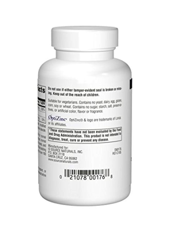 Source Naturals - Optizinc Zinc Methionine Sulfate Complex - 240 Tablets - Image 1