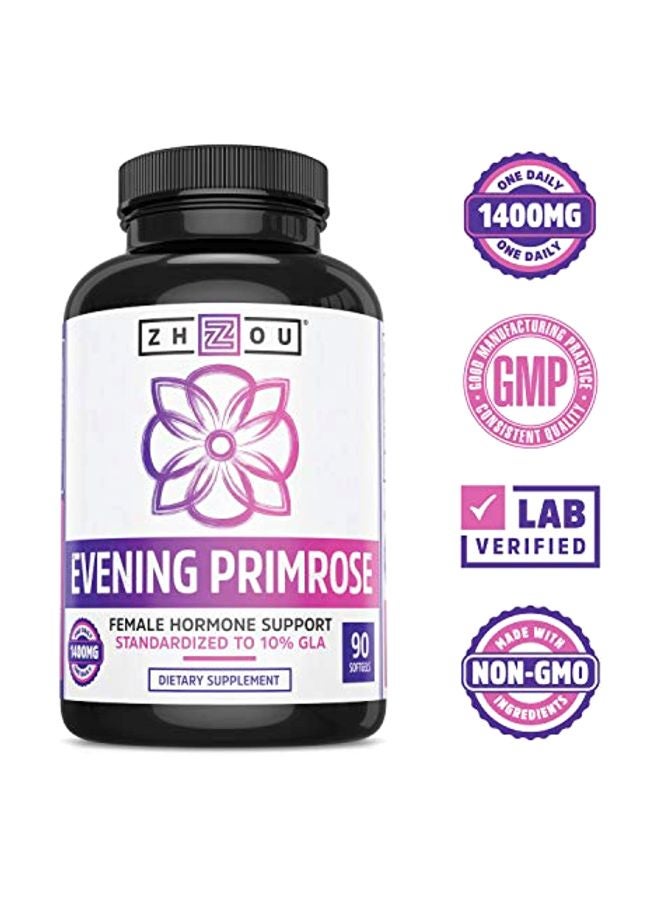 Zhou Nutrition Evening Primrose Dietary Supplement - 90 Softgels  - Image 4