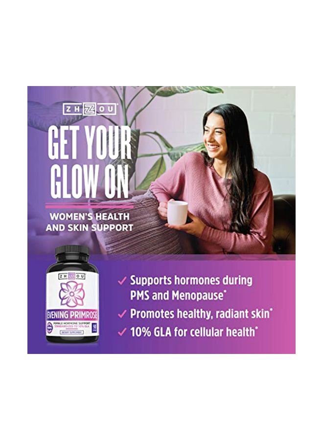 Zhou Nutrition Evening Primrose Dietary Supplement - 90 Softgels  - Image 5
